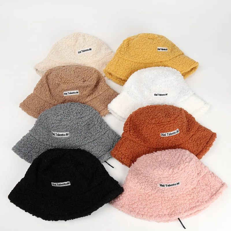 Lambswool Unisex หมวกสำหรับหมวกผู้หญิงผู้ชายฤดูหนาวกลางแจ้งกระบังแสงปานามา Fisherman หมวกปักขายส่ง Chapeau