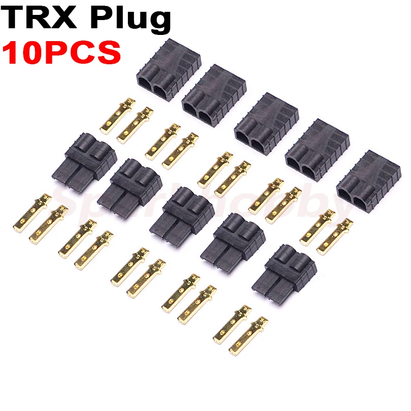 10PCS Gold-plated Male Female Connector plug 100A/150A High Current plug with cover shell for RC TRX MAXX REVO Lipo battery