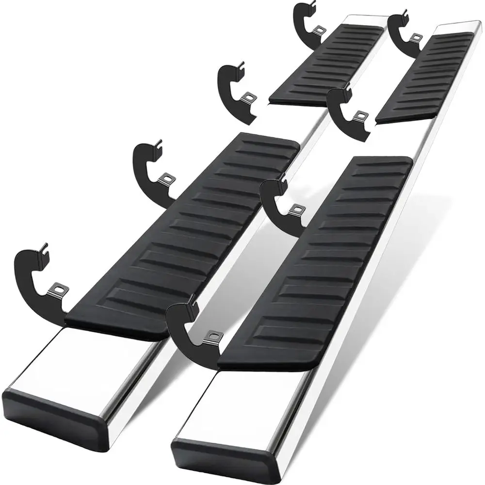 

COMNOVA 6 Inches Running Boards& Steps Nerf Bars Compatible with 2019-2026 Chevy Silverado 1500, 2020-2026 Silverado/Sierra 2500