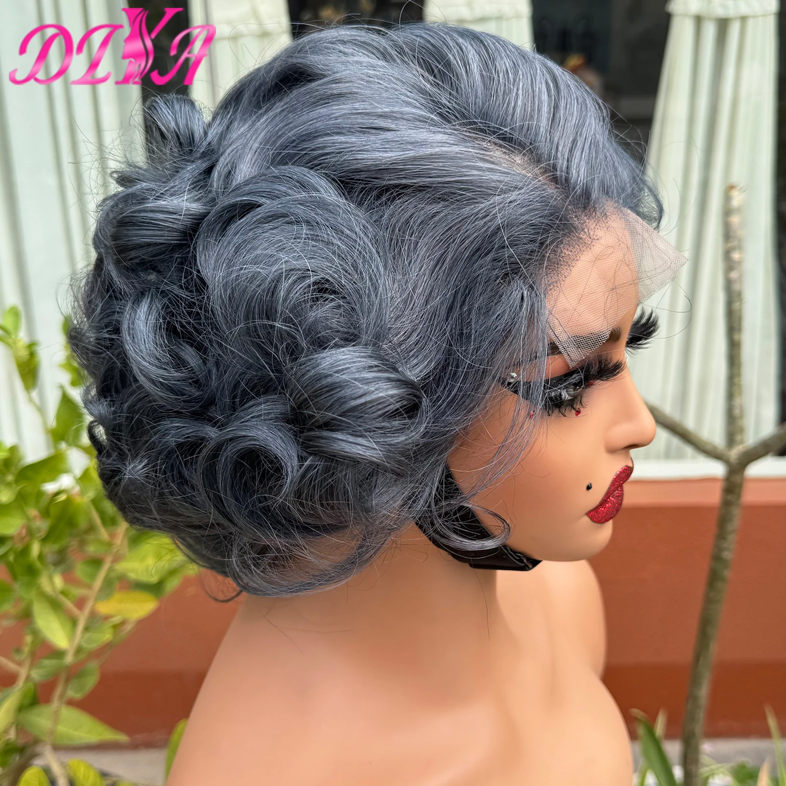 

Серые парики из натуральных волос с эффектом объема и пышности, 5x5 прозрачная кружевная основа, 250% плотность, парик из волос Реми с небрежной волной для чернокожих женщин