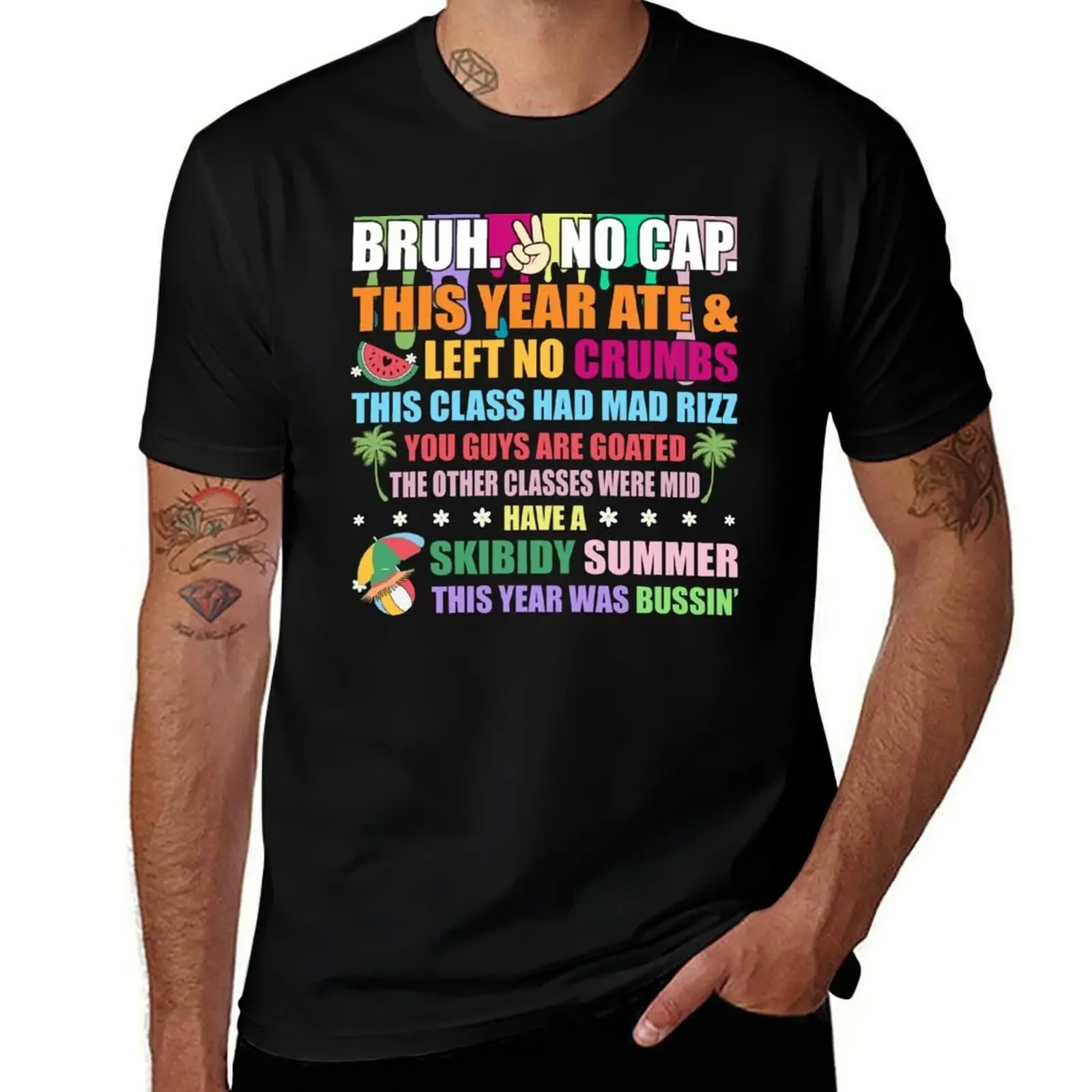 

Bruh Gen A Slang Teachers No Cap Забавный последний день школы it is Summer Break Футболка одежда в стиле хиппи мужские футболки повседневные стильные