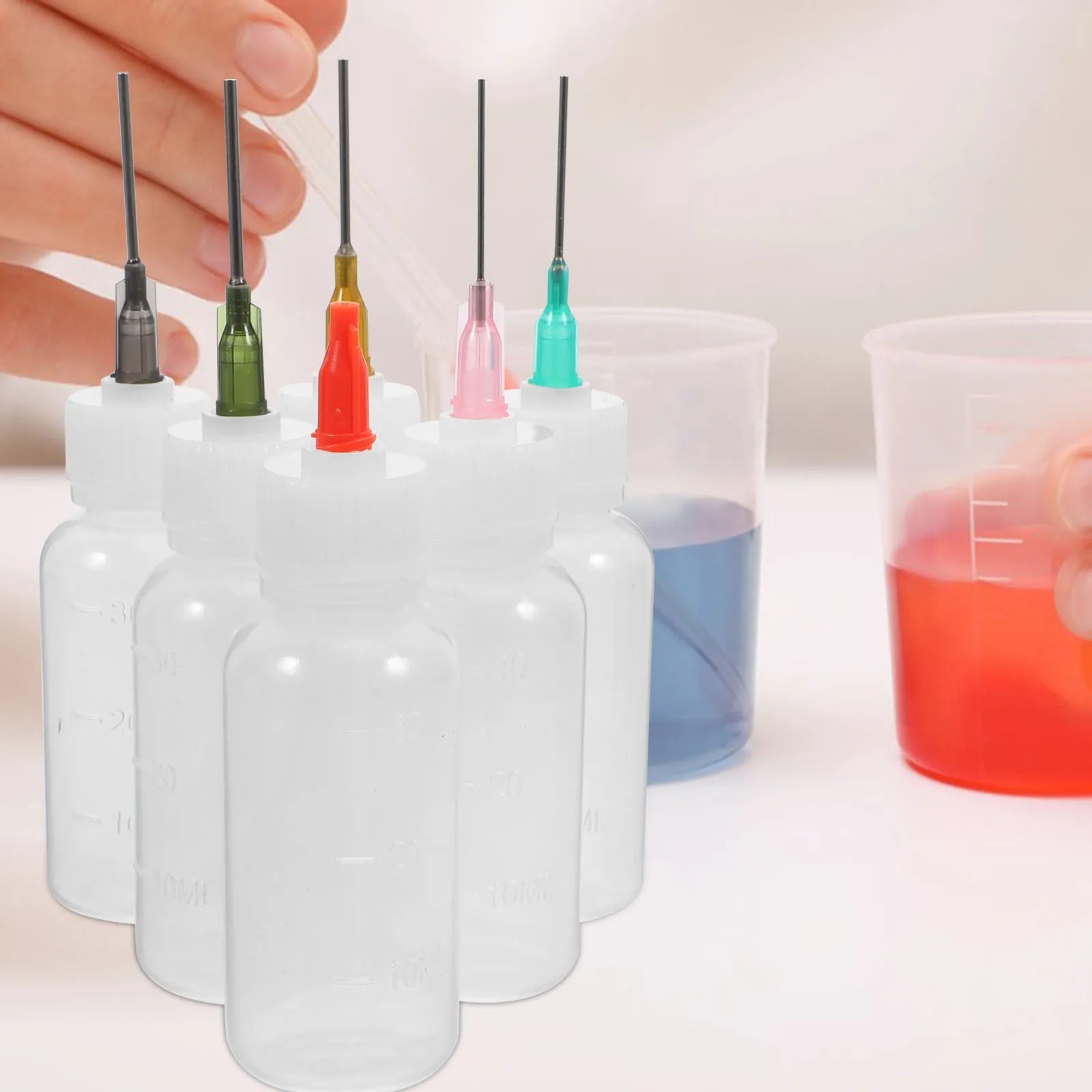 

Dispensing Bottle Set Daily Needle Squeeze Bottles Glue Applicator Convenient with Tip Dispensing-needle-bottles Compact