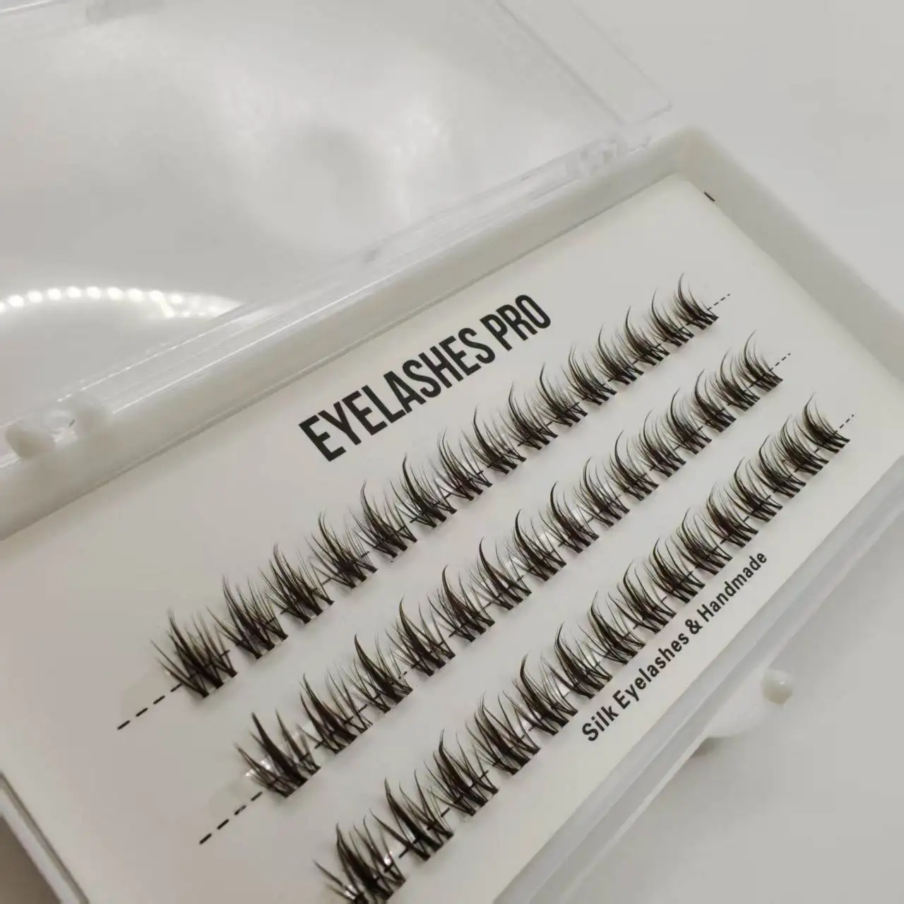 Brown RB009 DIY Hand Made Eyelash Extension Cluster Flase Lashes Lash Bundles Soft Ribbon Strip Eyelashes Makeup Lashes