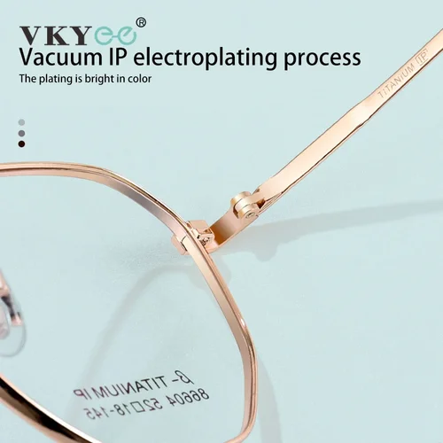 Imagen 2 del producto VICKY, nueva moda, gafas simples Retro, gafas semititanio antiluz azul, gafas fotocromáticas graduadas personalizables 86604