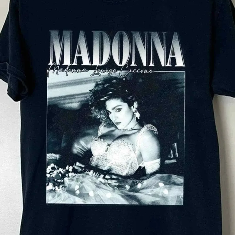 Madonna Pop Diva Retro Style, A Must-have for Fans Retro Hip-hop T-shirt Unisex Cotton Casual Street Style T-shirt