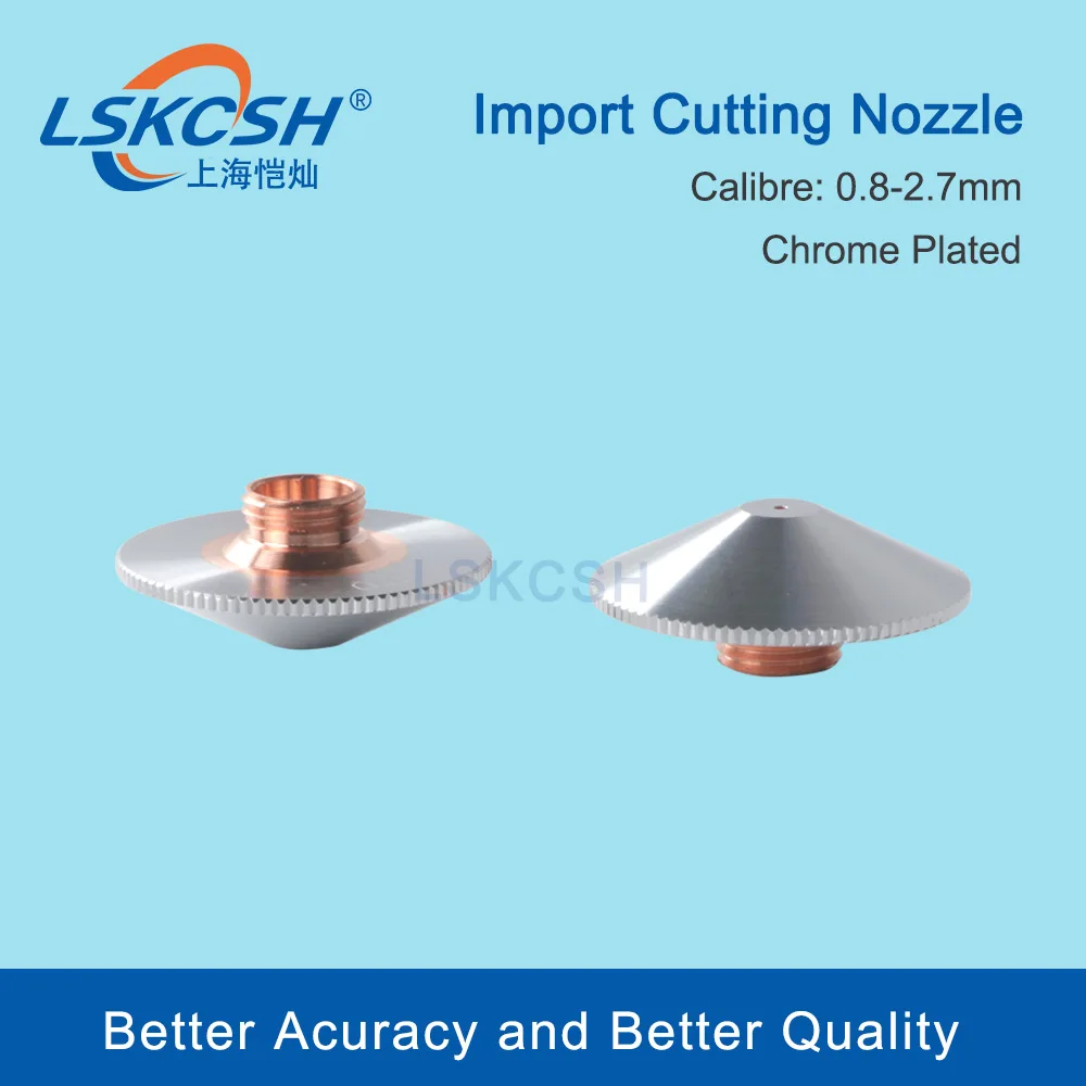 

LSKCSH 20Pcs/Lot Laser Machine Nozzle Parts ECE 0.8 1.0 1.2 1.7 0352284 Chrome Plated Coating Import For Laser Cutting 260432