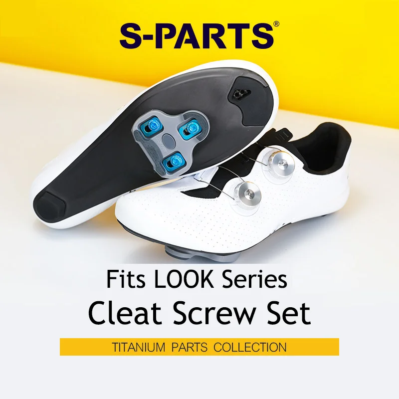 One Set 12PCS S-PARTS Titanium Alloy Cleat Screw Set Fits LOOK KEO GRIP Road Bicycle Series