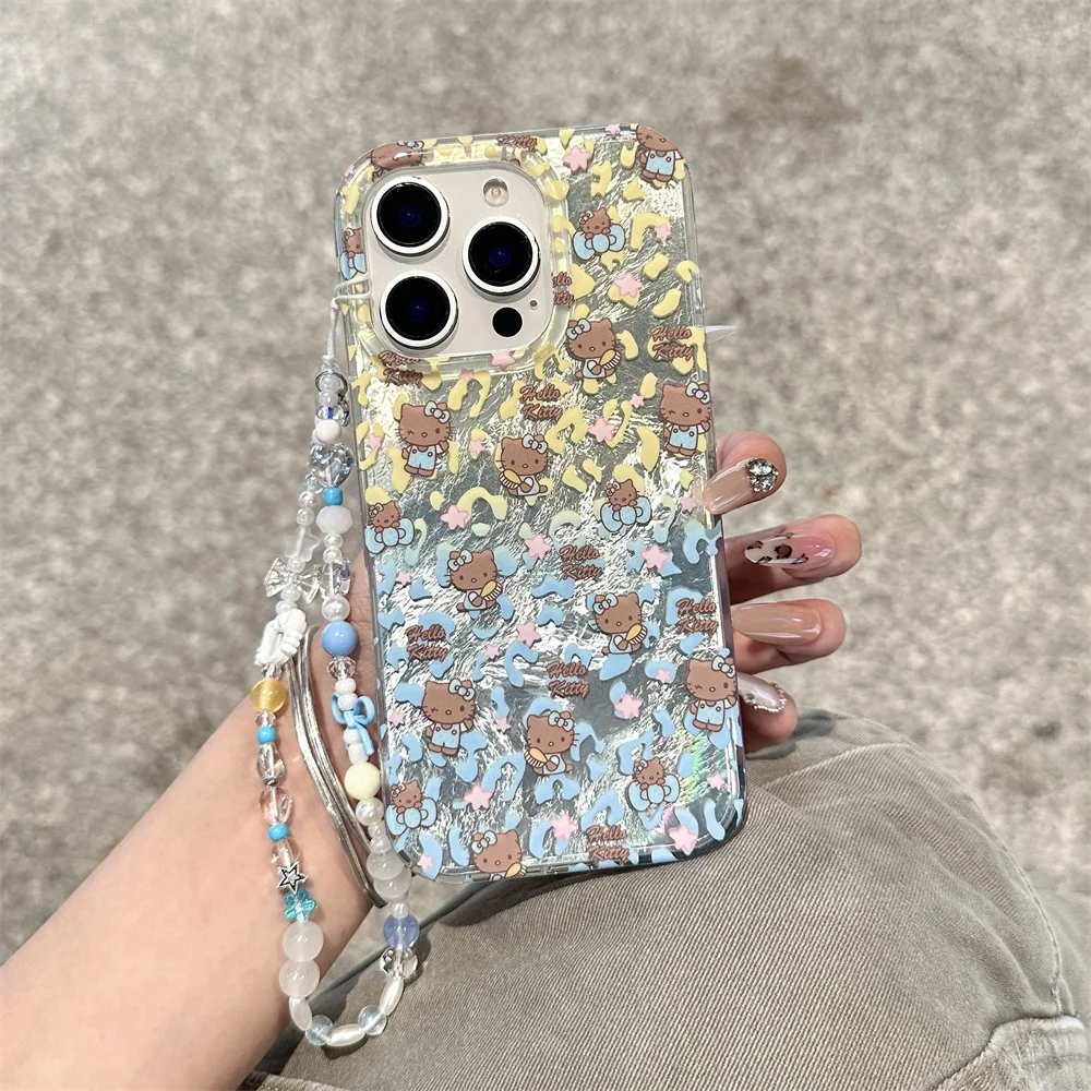 

Luxury fashion Hellokitty new cute phone case for iPhone 13 14 15 16 Pro Max Fundas Lovely Anti-fall Shockproof Cover For 16 Cas