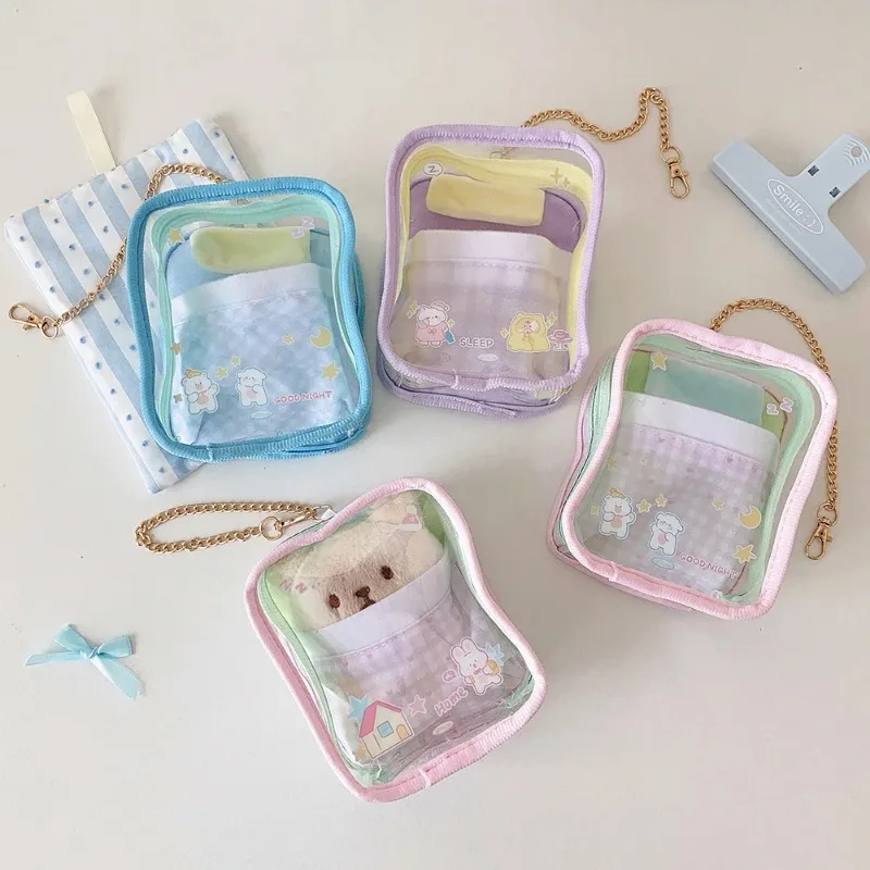

Transparent Mystery Box Storage Pouch Thicken Doll Organizer Box Keychain Bag Storage Case Doll Bag Keyring Wallet Coin Purse