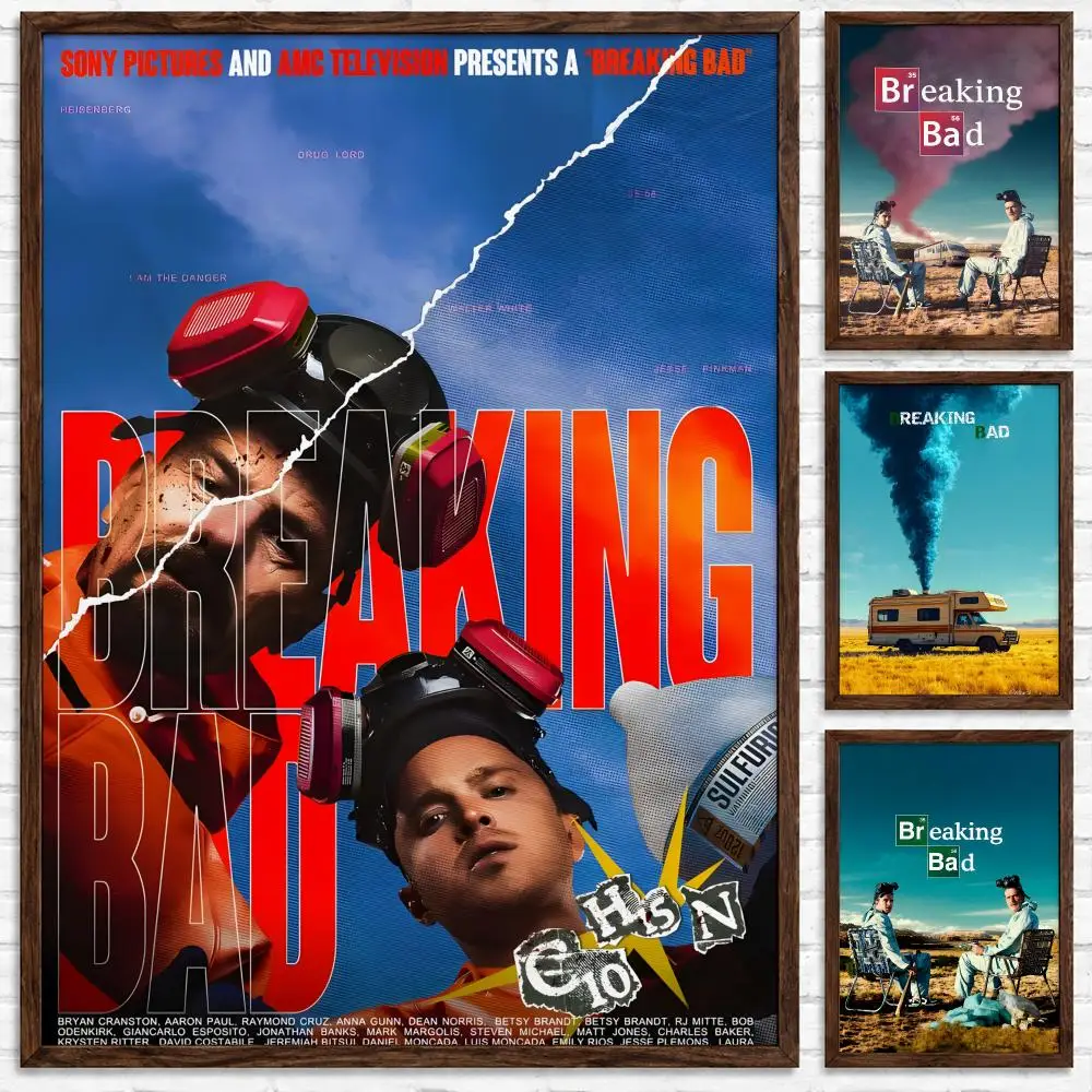 Iconic Crime Drama TV Series Breaking Bad Poster Self‑Adhesive Waterproof Poster Sticker Wall Art Home Decor