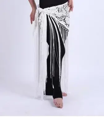 

1pcs/lot woman lace Sexy Belly Dance Costume Tribal Tassel Hip Scarf female belly dancing patchwork scarf