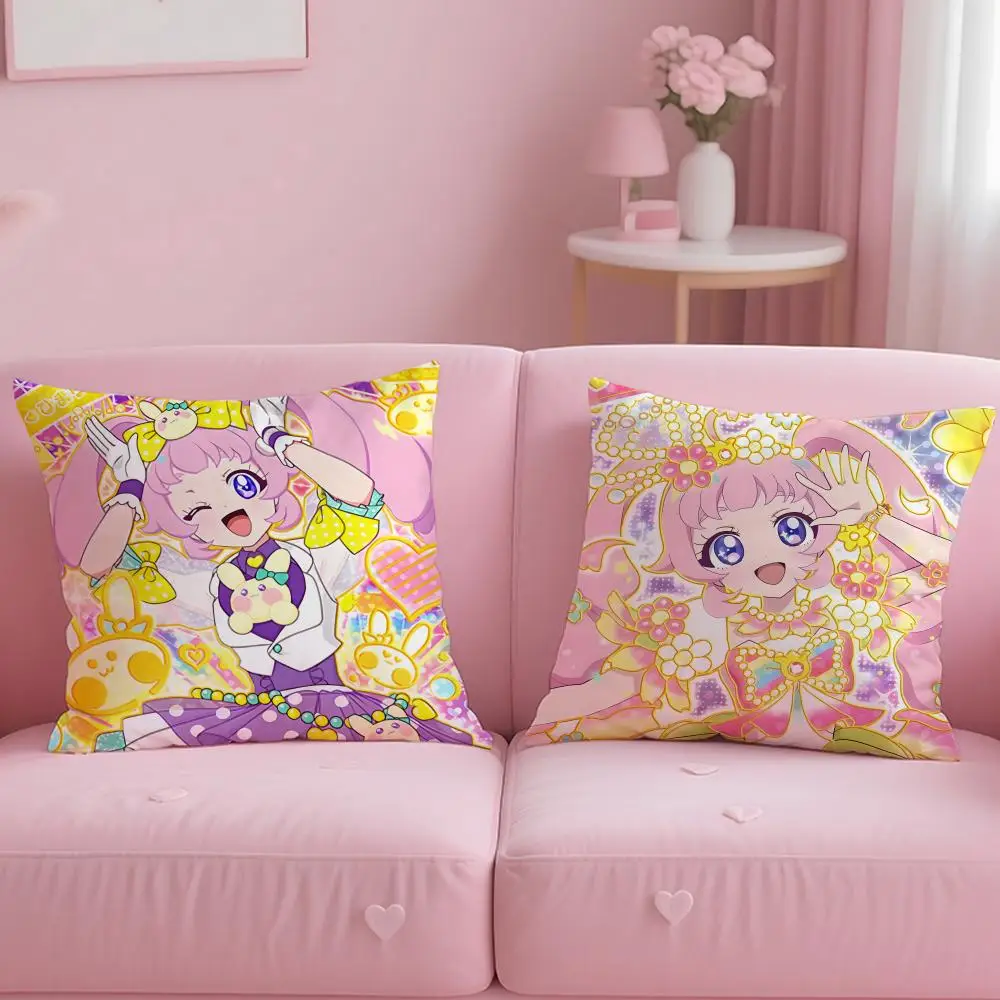 Cute Anime H-Himitsu no AiPri Cushion Cover Comfortable Reversible Pillow Cover Ideal for Car Sofa Bedroom & Beyond