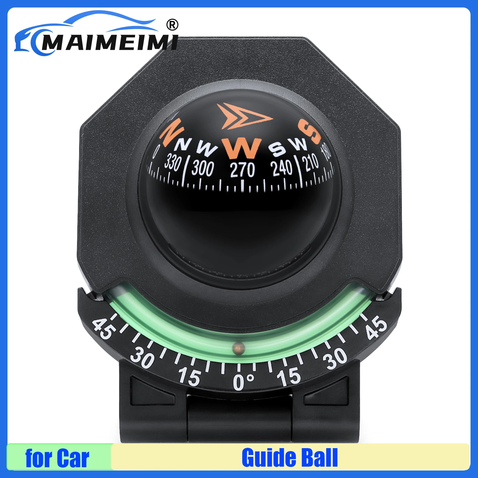 

Универсальный компас MAIMEIMI 2 в 1, цифровой мини-компас для автомобиля, лодки, профессиональный направляющий шаровой компас, автомобильные аксессуары