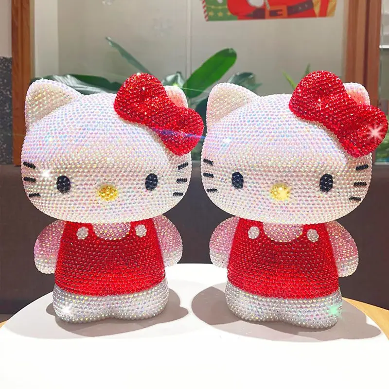 

Diy Miniso Hello Kitty Piggy Bank Sticky Drill Diamond Kawaii Manual Anime Figure Shine Student Cute Cartoon Girlfriend Gift Kit