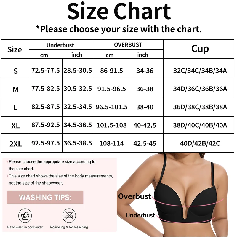 حمالة صدر نسائية عميقة على شكل حرف V ملابس داخلية مثيرة بحزام قابل للتعديل ملابس داخلية غير مرئية رافعة للصدر بدون ظهر حمالات صدر منخفضة القطع قابلة للتنفس #6