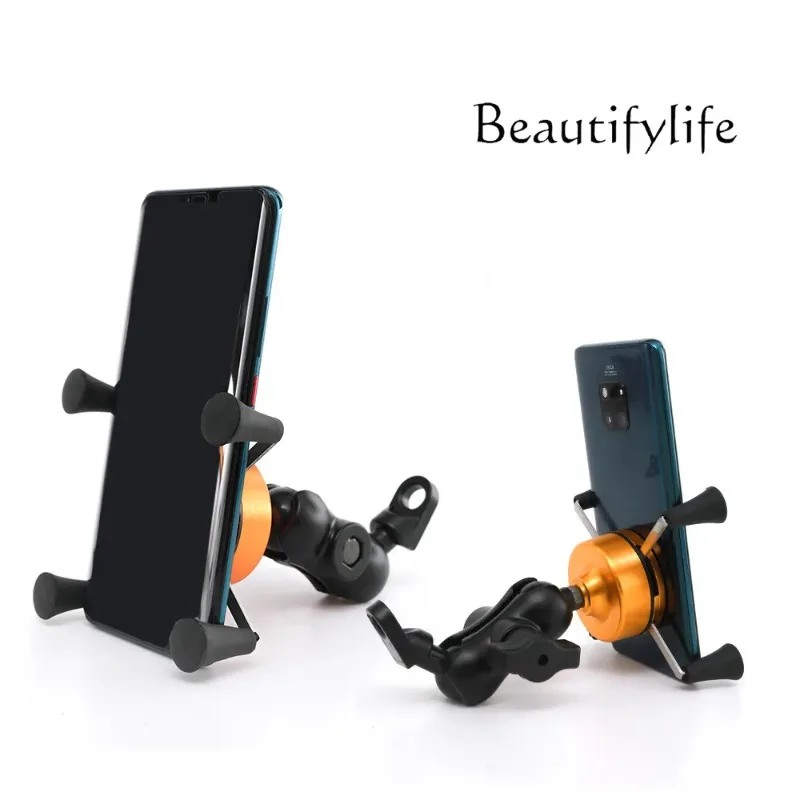 

Motorcycle electric pedal takeaway mobile phone holder mirror holder fixed aluminum case shock-proof universal accessories