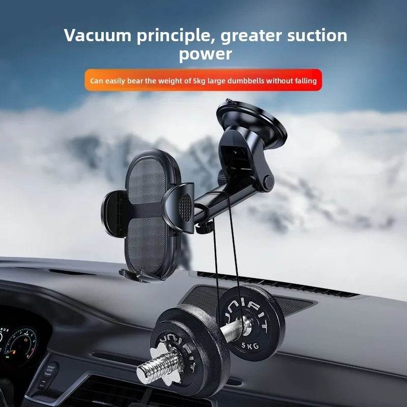 Dual-Use Car Phone Mount, Air Vent & Dashboard Suction Cup Holder Stable for Navigation