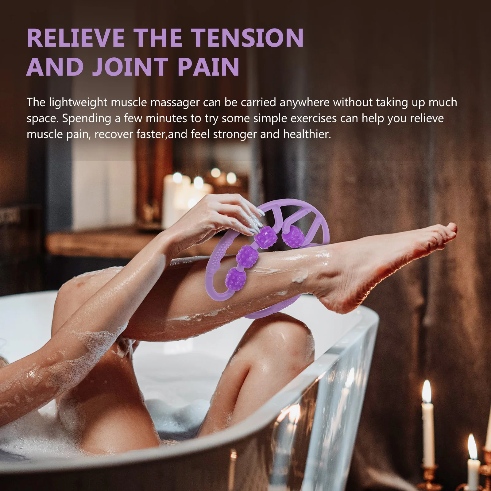 

BUTIFULSIC 2Pcs Seven Wheel for Neck Calf Leg Myofascial Release Soreness Relief Manual Roller Tool