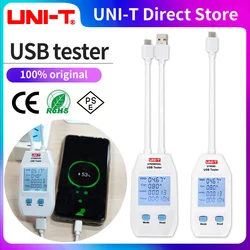 UNI-T UT658 USB Tester UT658C UT658DUAL Charger tipo A/C carica rapida capacità di corrente Tester di resistenza energetica misuratore di potenza USB