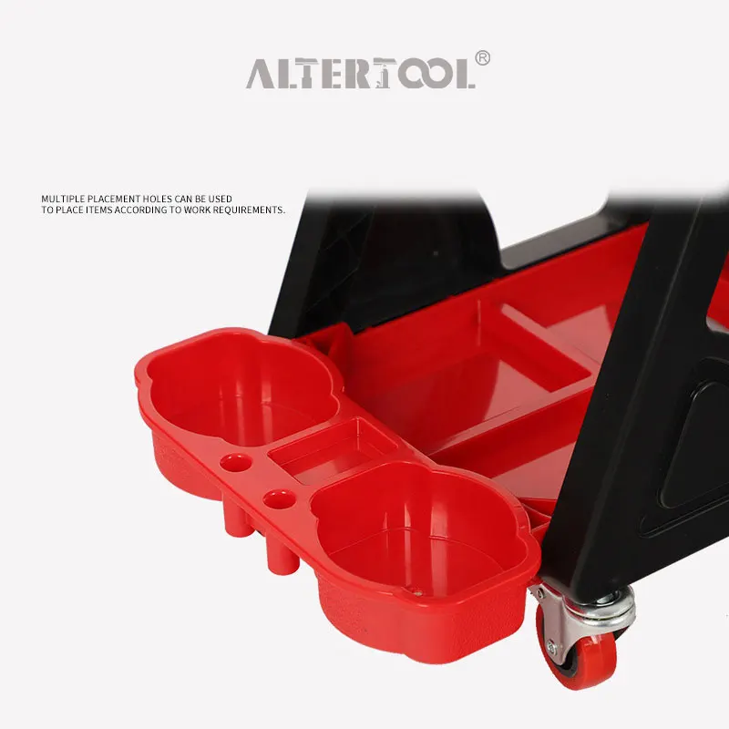 Altertool Car Creeper Polishing Work Stool Mobile Construction Stool Storage Car Wash Repair Stool