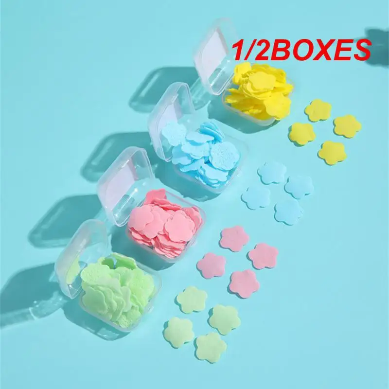 1/2BOXES Disposable Soap Flakes Easy To Carry Clean Hands And Leave Fragrance Portable 100 Pieces/box Household Products