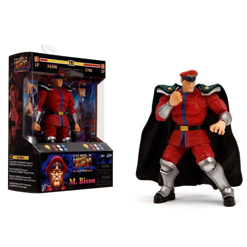 Gra Street Fighter II M. Bison Figurka akcji Zabawki Street Fighter II: Świat Wojownik Figurki Anime Model Urządzenia peryferyjne Prezent