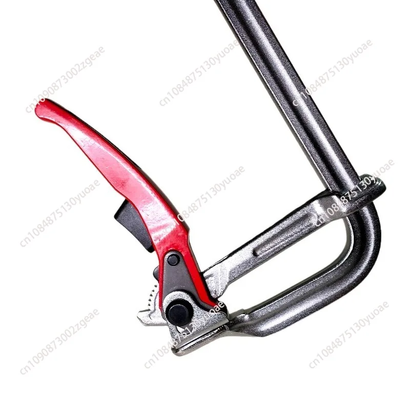 Ratcheting Table F Clamp Alloy Steel Woodworking Clamp Quick Release Heavy Duty Guide Rail Fixture Clamping System