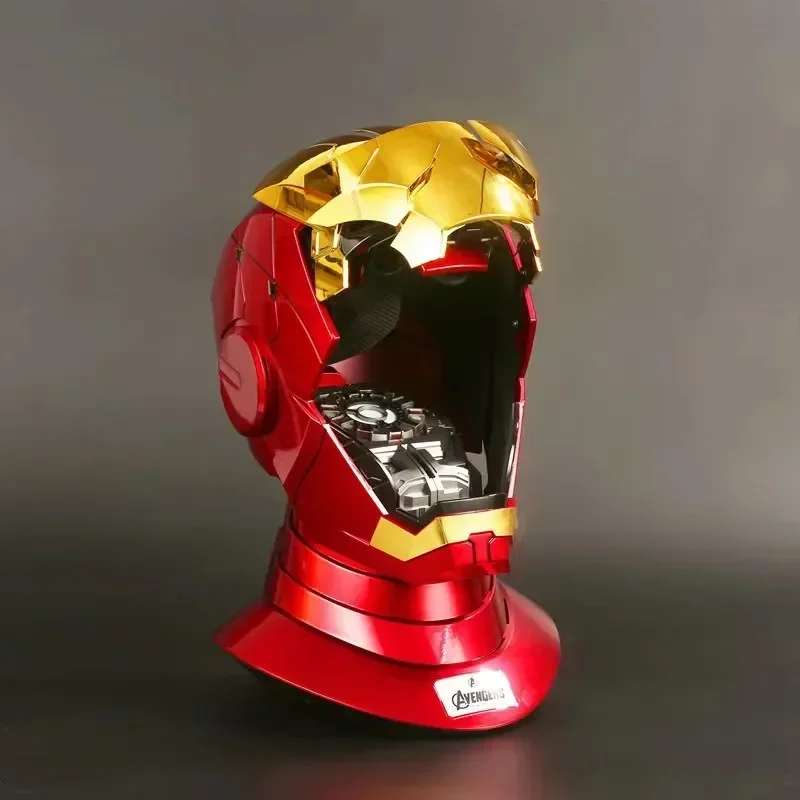 Marvel 1/1 Iron Man Jarvis Mk5 Mk50 Helmet Wearable Automatic Voice-Activated Electric Open And Close Series Home Decor Gift