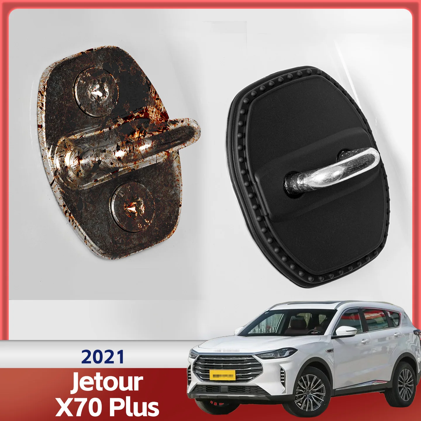 

2/4 шт. силиконовый чехол для дверного замка автомобиля, защитный декоративный чехол для CHERY Jetour X70 Plus 2021