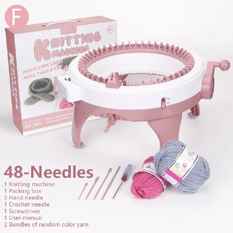 Official Genuine Knitting Machine Kit 48needle Manual Knitting Loom Machine Smart DIY Sweater Scarves Hat Glove With Counter