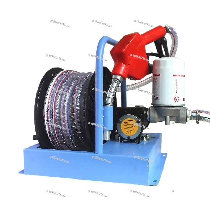 

Electric Oil Pump 12v24v220v Large Flow Refueling Gun with Metering Pump Diesel Machine Gasoline Car Small Reel