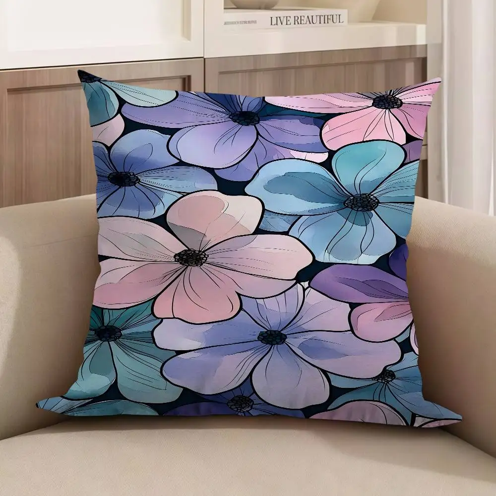 

Lavender Blooms Personalized Pillow Cover Kids Bedroom Wild Party Decor Pillowcase Kid Birthday Shower Gift