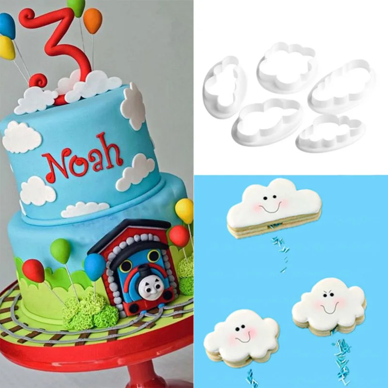 Sugar Biscuit Mold Cloud Shape Fondant Cutter ABS Plastic Baking Mould Cookie Mould Cake Decorating Tools Kitchen Bakeware