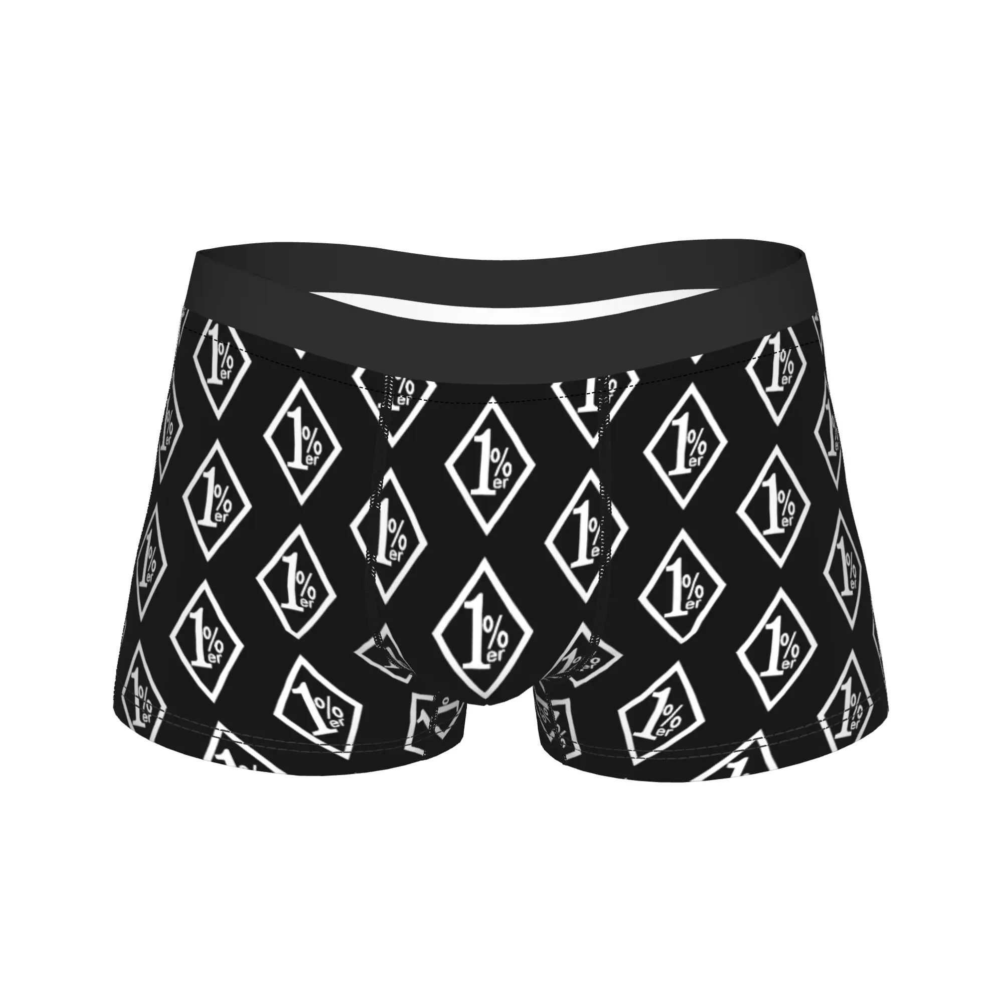 One percenter 1% Men's Underwear Motorcycle Club Biker Boxer Briefs Shorts Panties Printed Polyester Underpants for Homme S-XXL