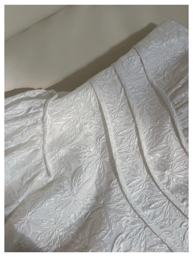 

Ele White Strapl Dr Slimming High Waist A-Line Skirt Long Summer Dr for Women Vaion Casual Outfit