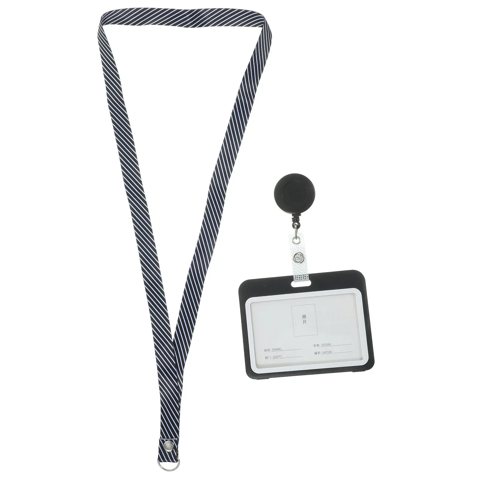2Pcs Horizontal Badge Cover Transparent Card Sleeve Id Badge Holder for Teachers Nurses Office Employees Business Cards