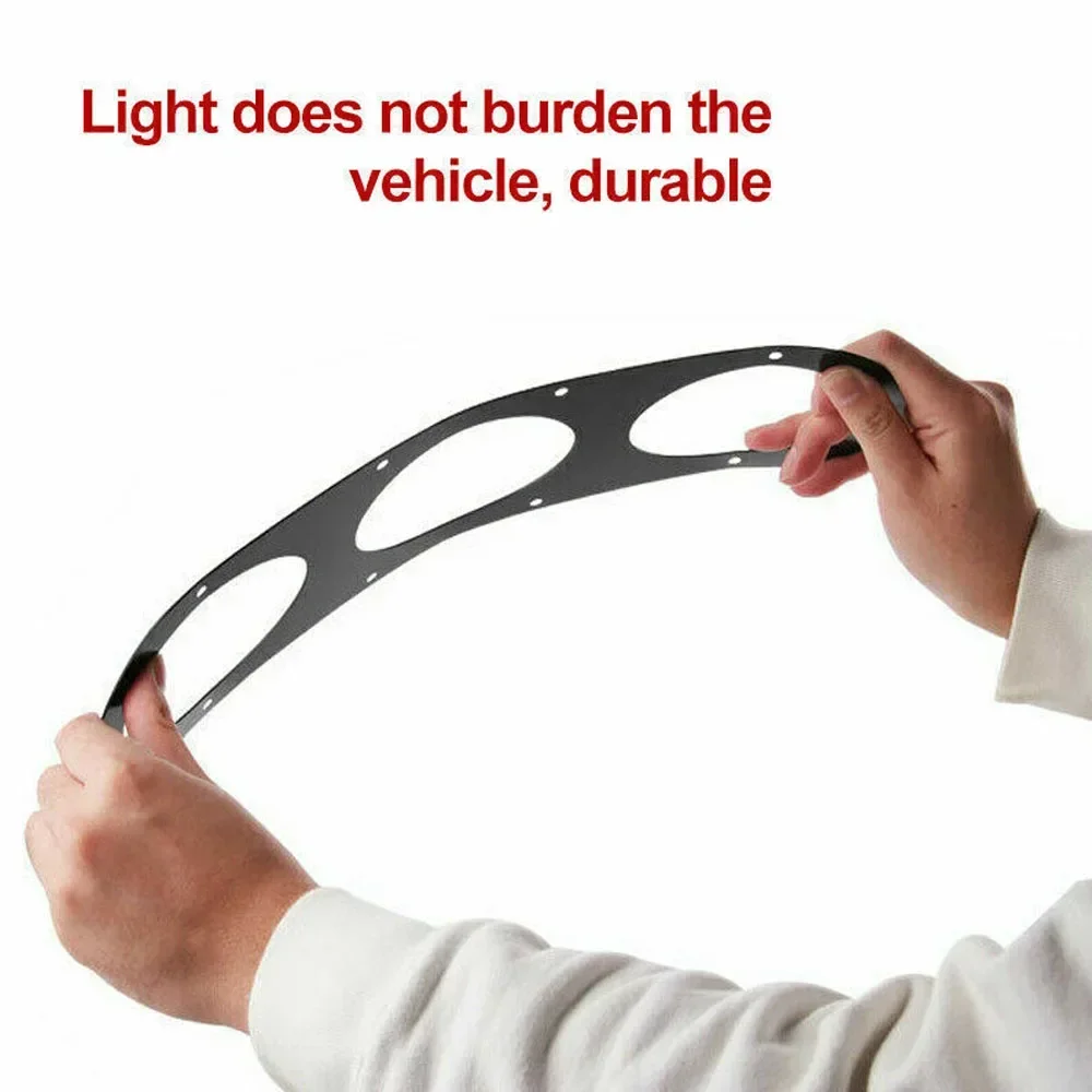Universal 3‑Hole Aluminum Rear Bumper Diffuser Panel 2Pcs Air Diversion Baffle Racing Exterior Mod Parts