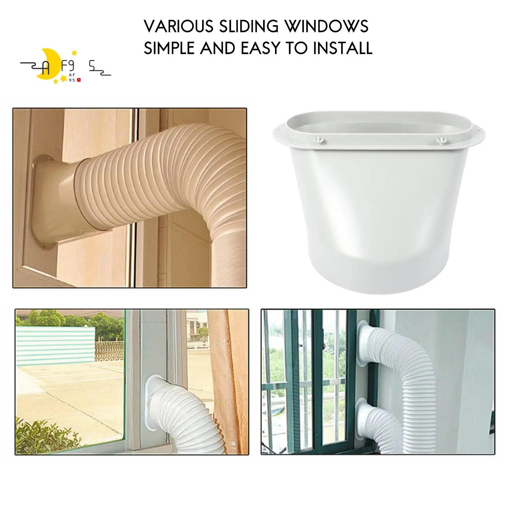 

AF95-Window Adaptor Connector Exhaust Hose For Portable Air Conditioner Kit Plate