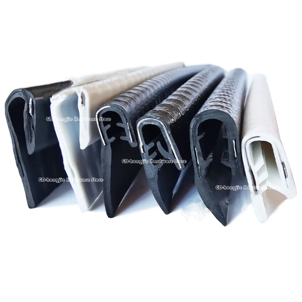 h U Shape General Edge Guards Sealing Strip No-Paste Door Anti-Collision Strip Rubber Corner Shape Edge Banding Strip Keel Strip