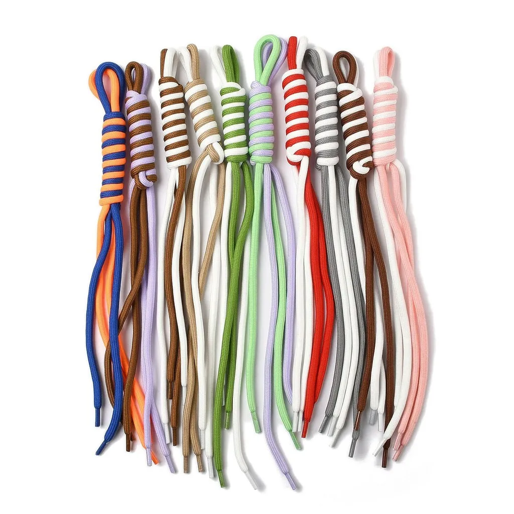 20pcs Multicolor Braided Nylon Cord for DIY Keychain Woven Jewelry Making Craft Accessories Bag Ornaments  294x16.5mm