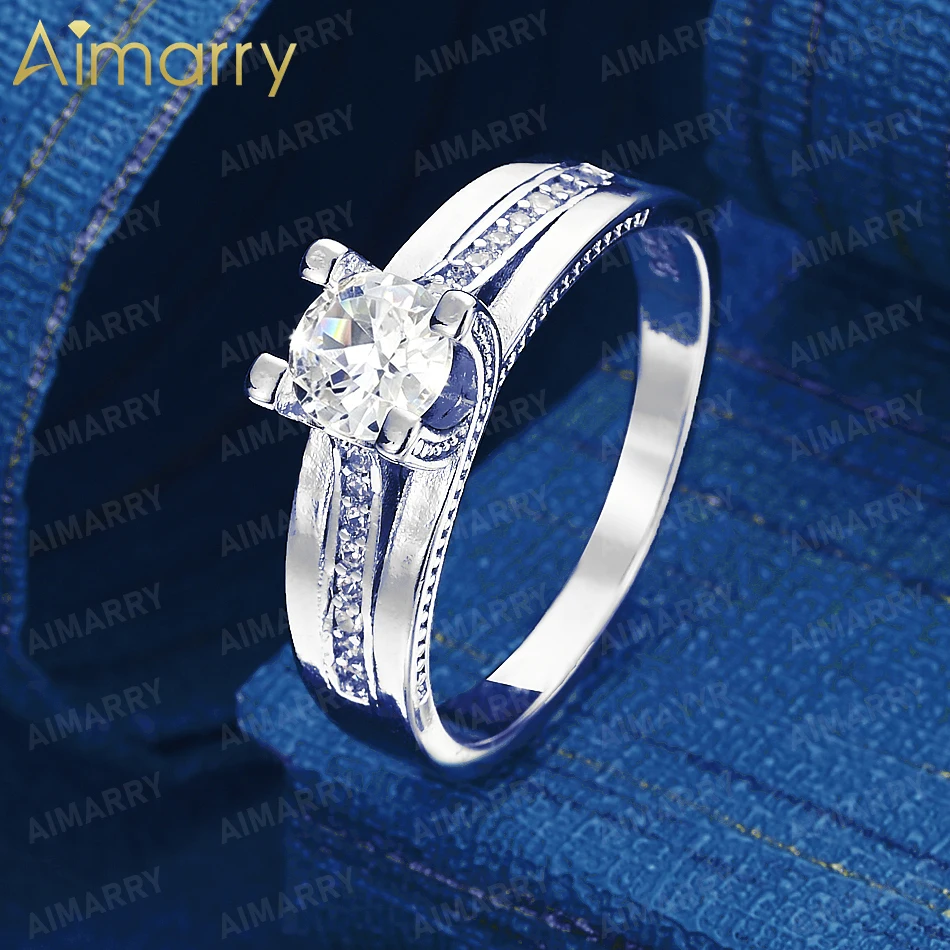 925 Sterling Silver 7-10# Classic Four Claw Set AAA Zircon Ring Women's Party Banquet Anniversary Fashion Jewelry