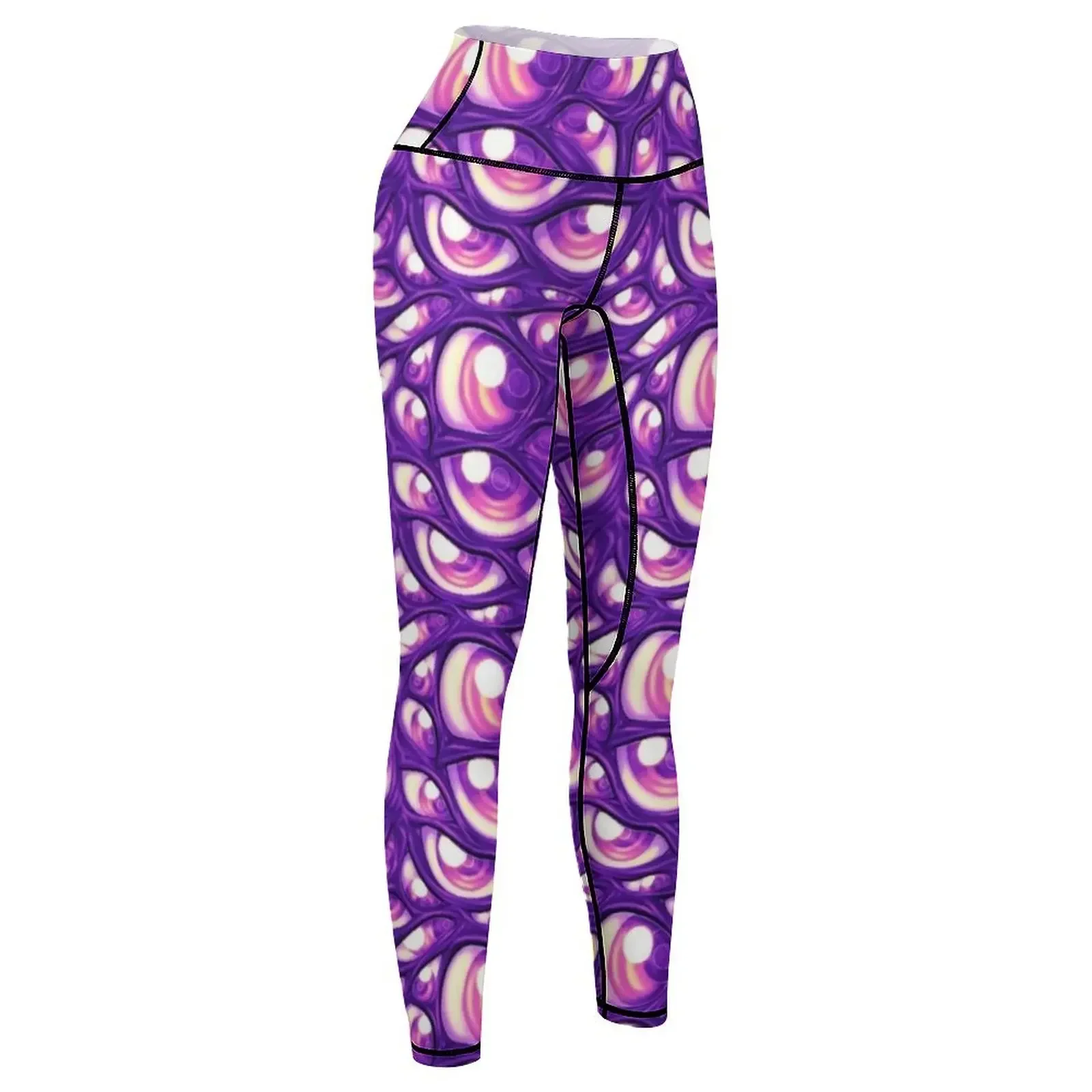 Eyeballs - Purple Leggings workout clothes for Women's tights Women's gym jogging pants Womens Leggings