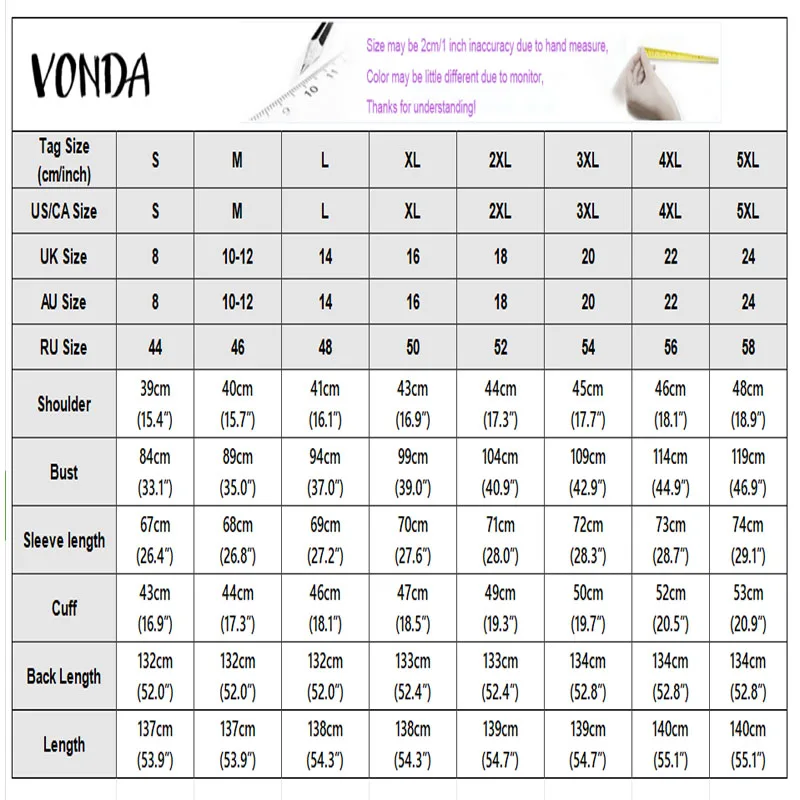 Plus Size 5XL VONDA Women Long Blouse 2026 Fashion Shirts Long Sleeve V-Neck Asymmetrical Tops Casual Elegant Streetwear Blusas image 6