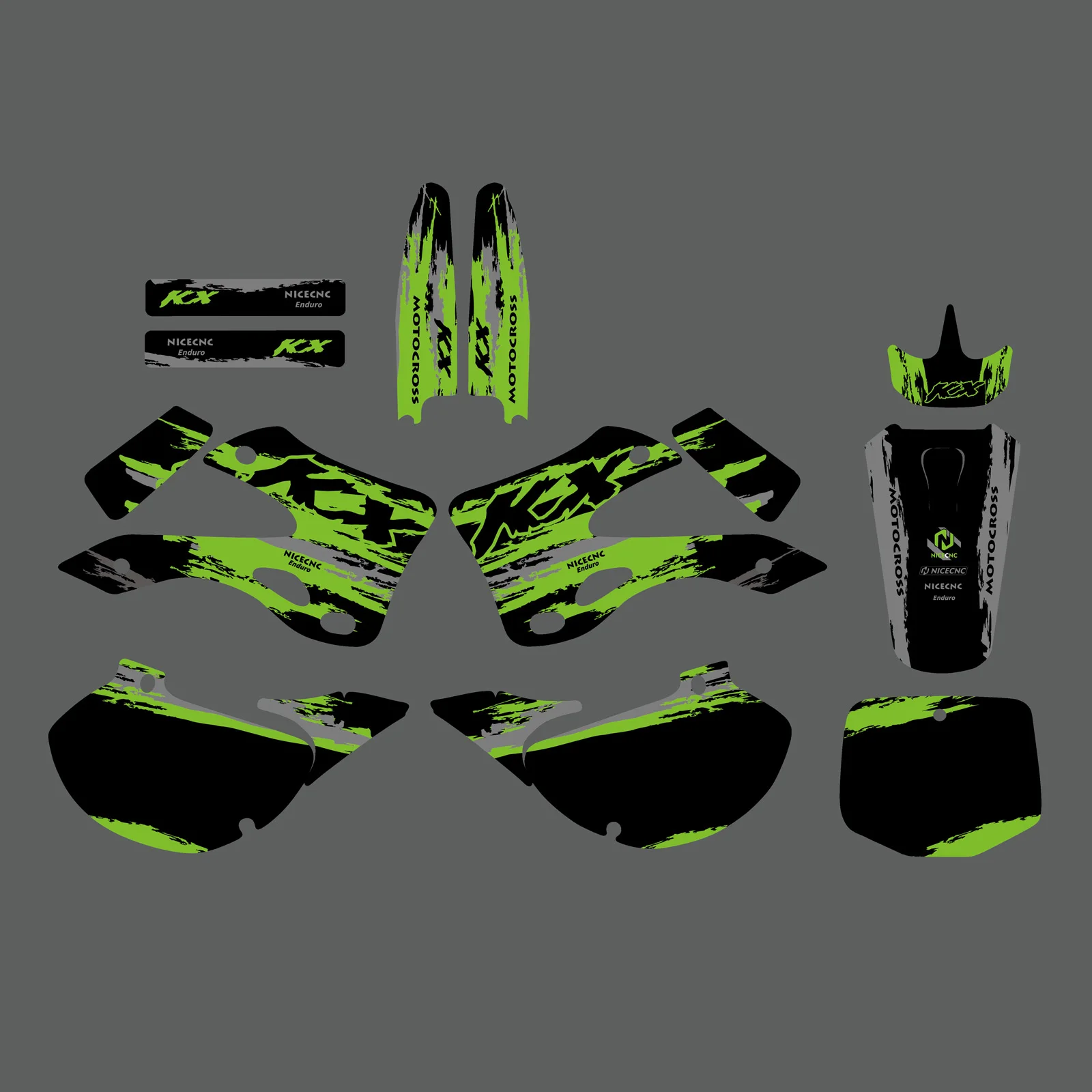 

NICECNC For Kawasaki KX125 KX250 KX 125 250 1999-2002 2001 2000 Motorcycle Fairing Graphics Background Decals Sticker Customize