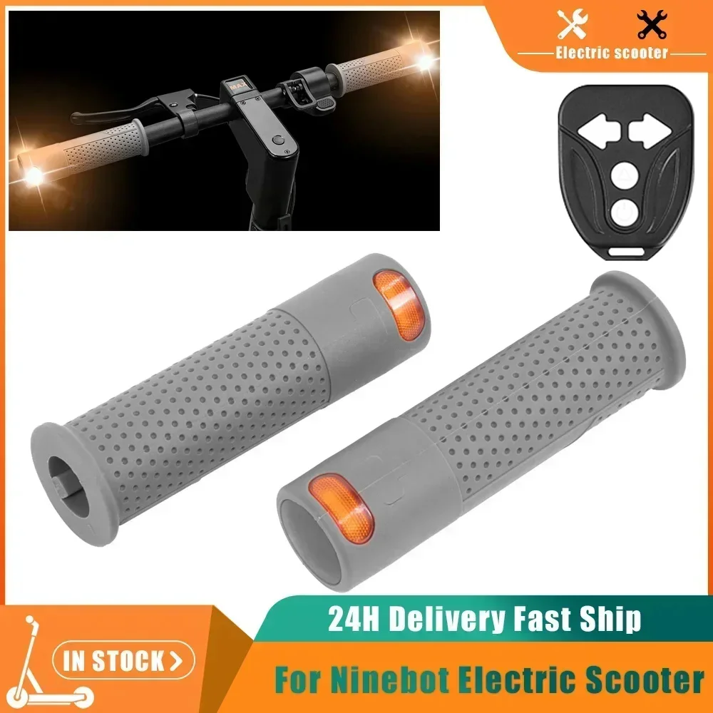 

Front Handle Grips Remote Control Trun Signal Llight for Ninebot Max G30 Electric Scooter Handlebar USB Recharge Flashing Lamp