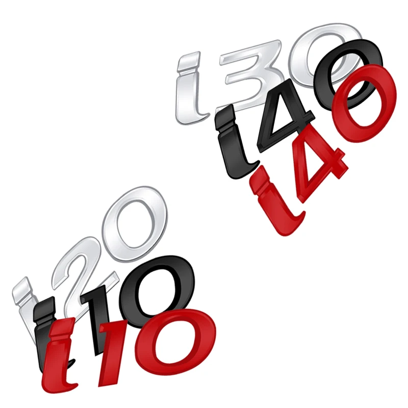 

Автомобильная эмблема 3D металлический логотип наклейки на кузов наклейка задний хвост багажника знак багажника буквенный значок для I10 I20 I30 I40 N LINE Стайлинг