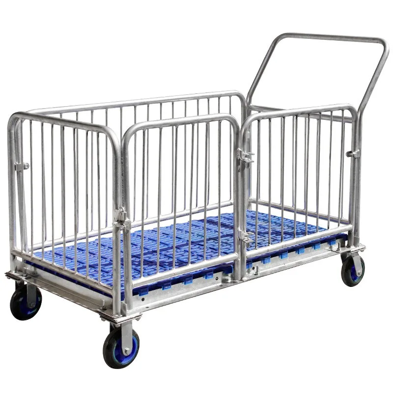 

Stainless Steel Piglet Transport Cart with Escape-proof Transfer Cages Suitable for Pig Farms Sturdy Durable and Easy To Move