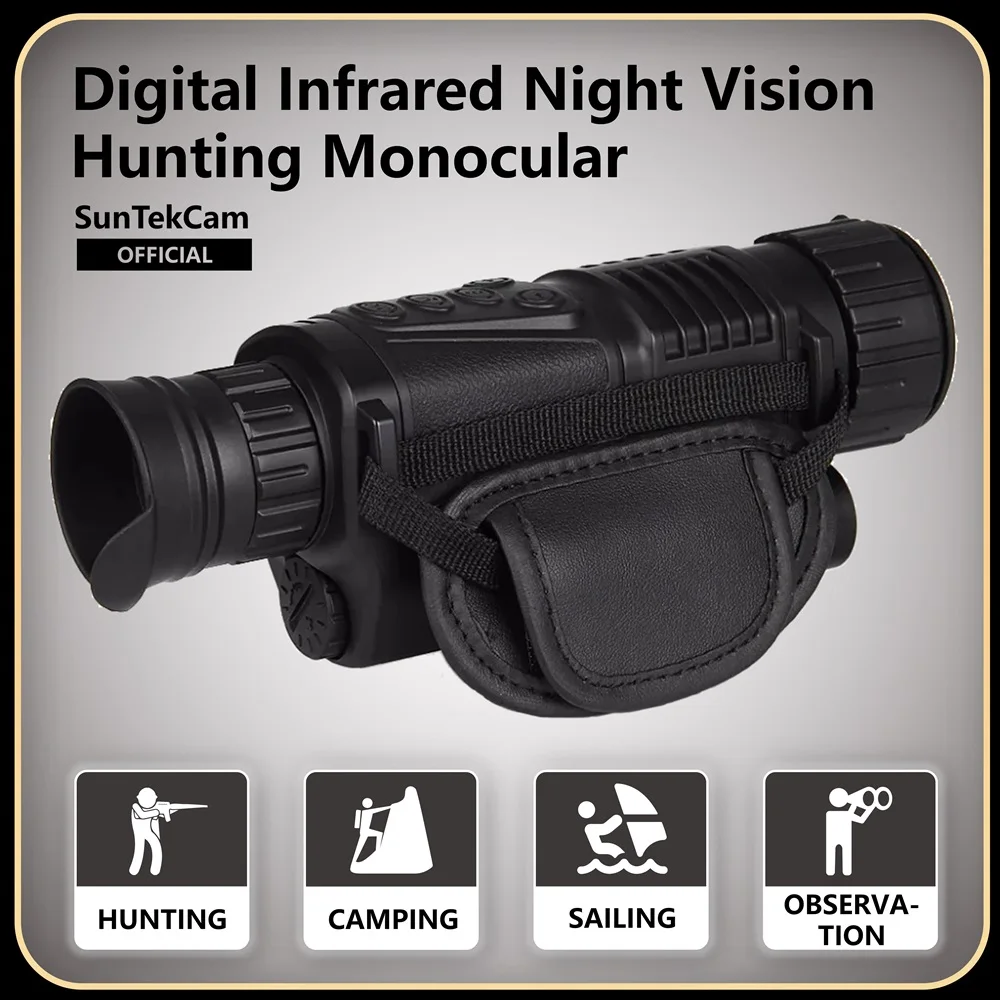 

SunTekCam NEW HD 5x40 Digital Infrared Night Vision Monocular 200M Range Hunting Camping Sailing Monocular Multifunctional