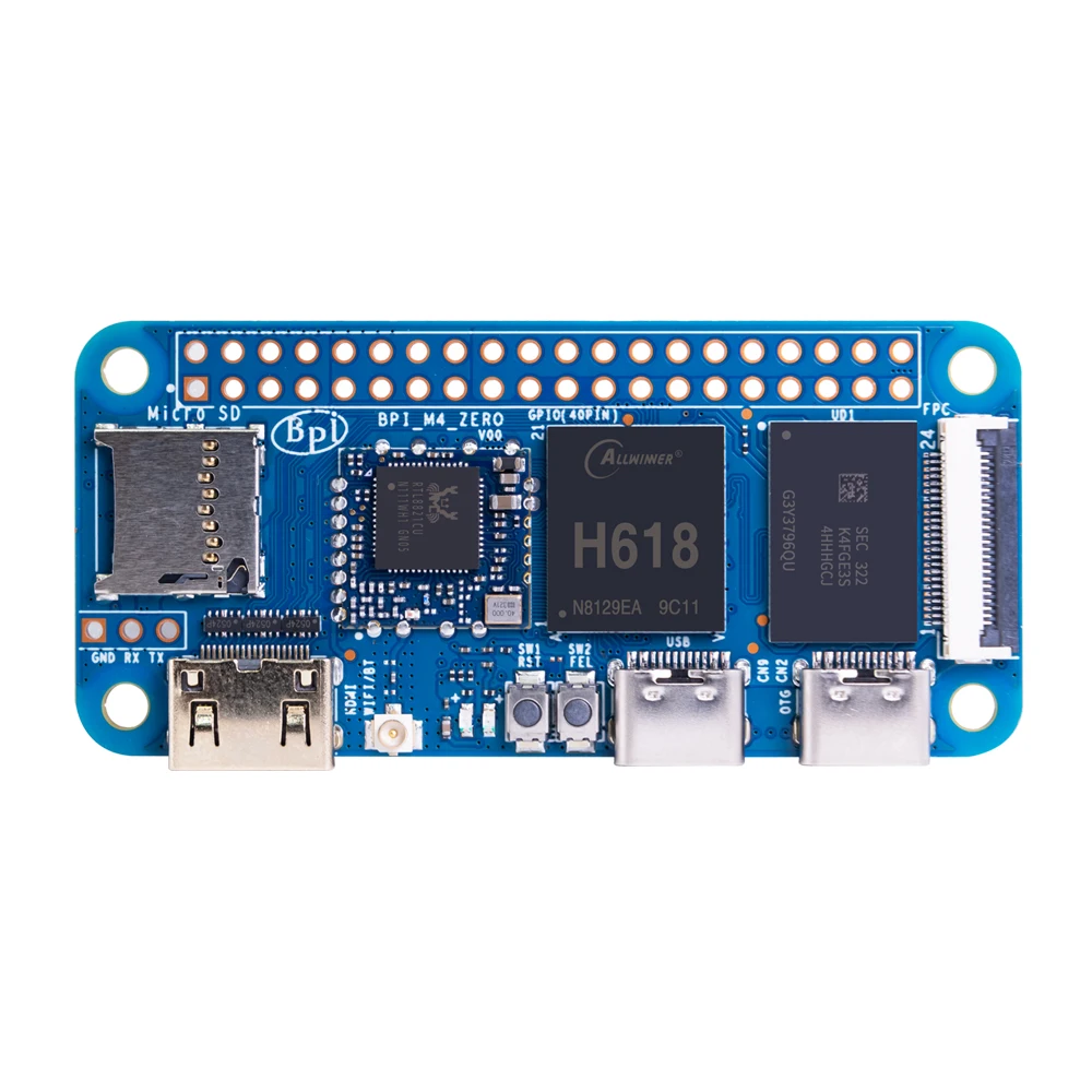 Banana Pi BPI-M4 ZERO Allwinner H618 Quad-core ARM Cortex™-A53 Processor 2.4G/5G WIFI 2G LPDDR4 8G eMMC Single Board Computer