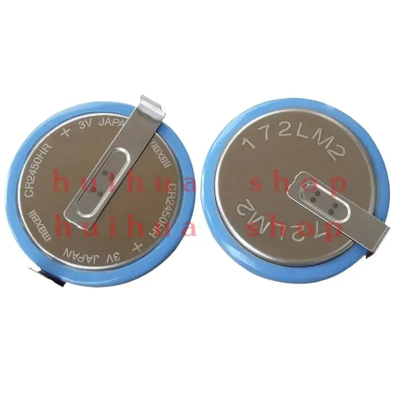 2PCS Original MaxeII CR2450HR with T40 Pin CR2450 CR2450N Lithium Battery 3V for Tire Pressure Monitoring Sensor